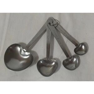 Measuring Spoons Kate Aspen Love Beyond Measure‎ Heart Shaped Stainless READ